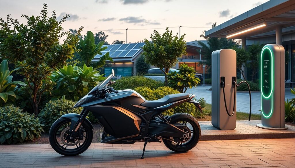 Electric Motorcycle Charging